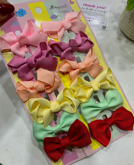 Cute Mini bows (6 pairs)