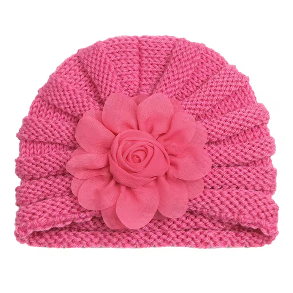 pink wool cap 0-1 year
