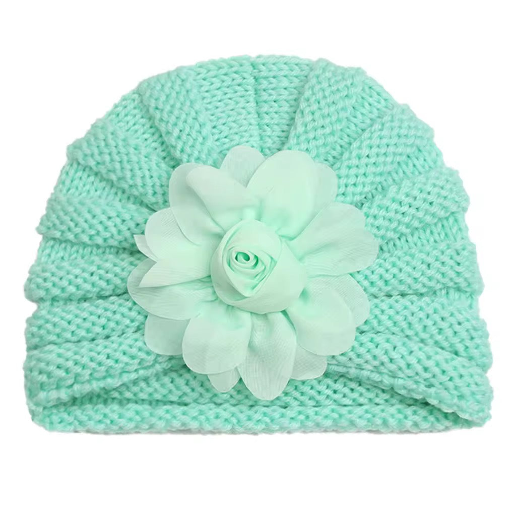 lime green wool cap 0-1 year