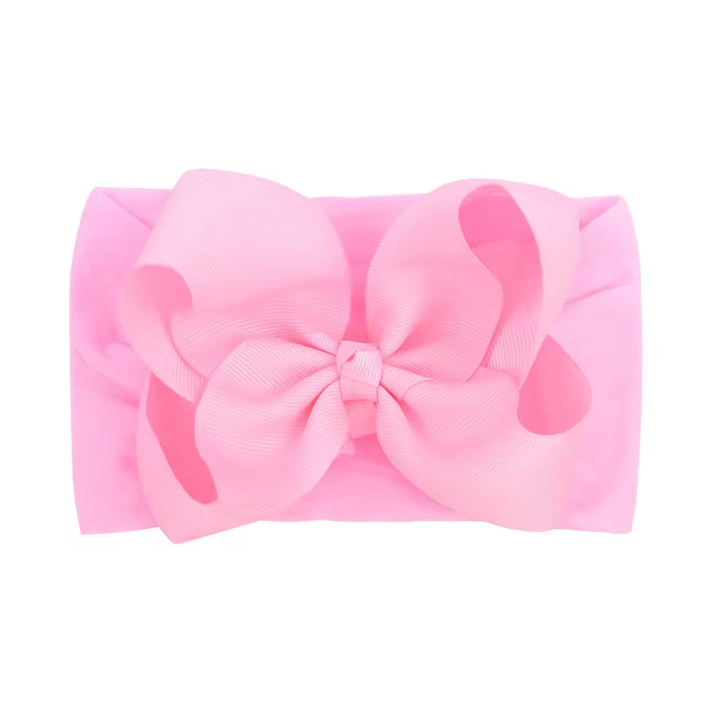 pink grosgrain ribbon soft nylon headand
