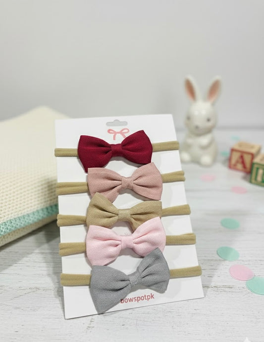 set of 5 cute mini bows
