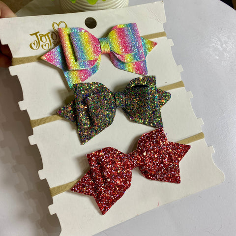 Glitter bow headbands