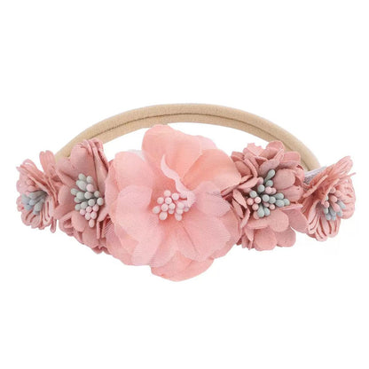 Pink elegant floral headband (tiara)
