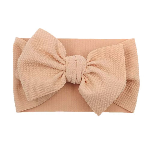 skin Textured larger double bow headband