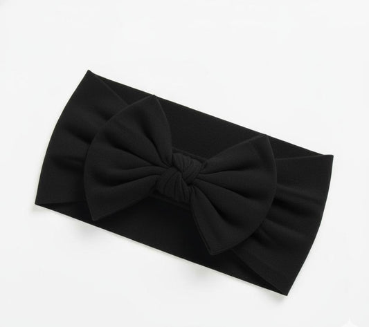 black soft nylon baby headband