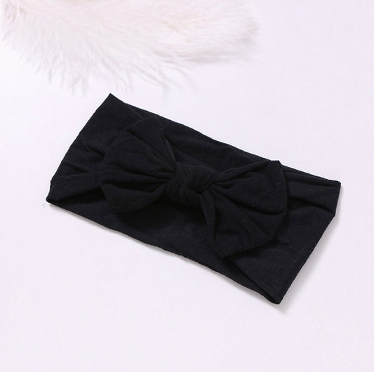 black soft nylon baby headband