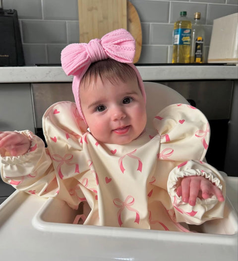 Pink Double bow knit lining bow headband