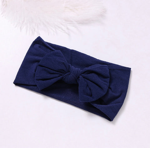 Navy blue soft nylon headband
