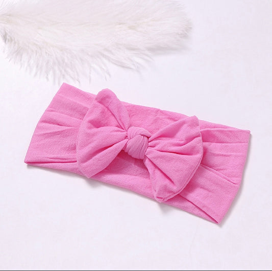 Baby pink soft nylon headband