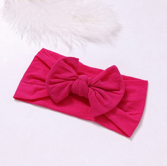 Hot pink soft nylon baby headband