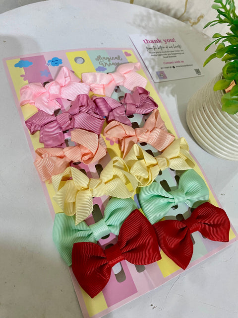 Cute Mini bows (6 pairs)
