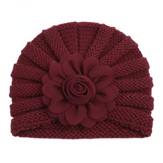 maroon wool cap 0-1 year