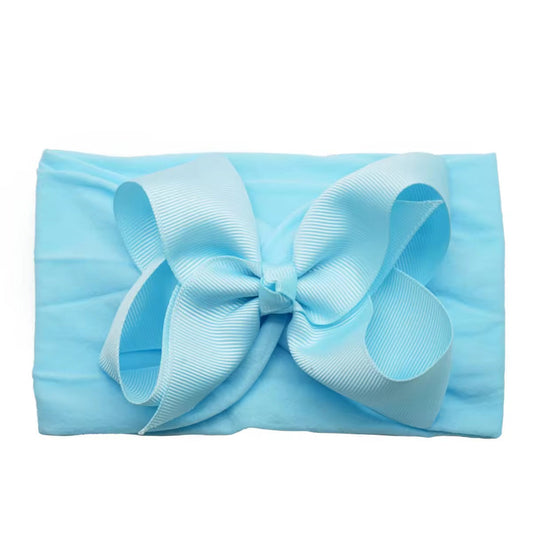 Sky blue Big knotted bow headbands