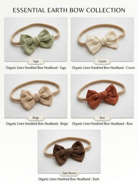 5 pcs solid colors baby bow headbands