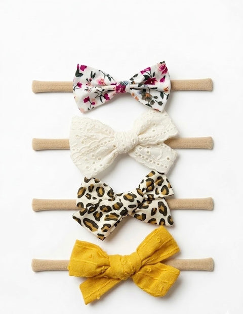 set of 4 mix headbows