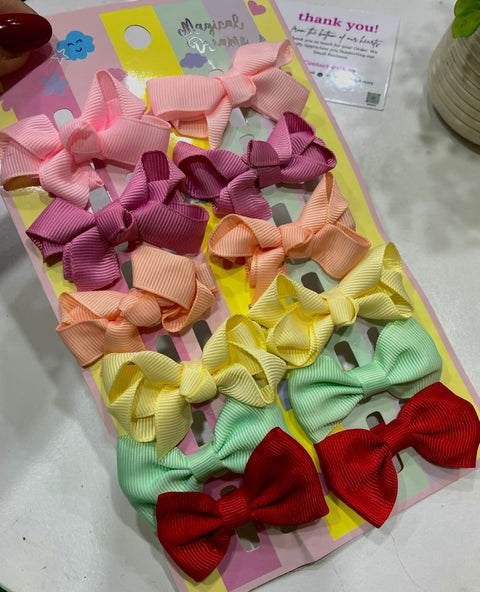Cute Mini bows (6 pairs)
