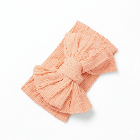 Double bow peach larger double layer