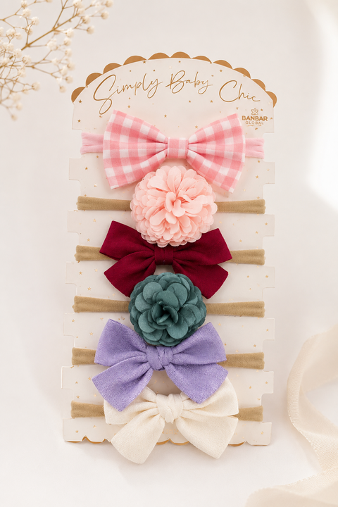 Set of 6 cute headbands ( mix and match)