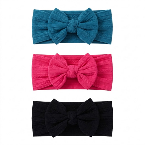 set of 3 knit lining headbands (trio)
