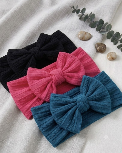 set of 3 knit lining headbands (trio)
