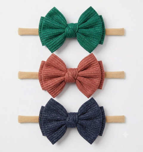 set of 3 bow headbands