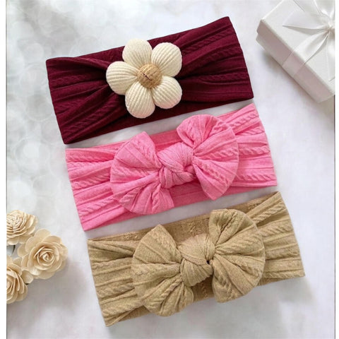 set of 3 knit lining headbands