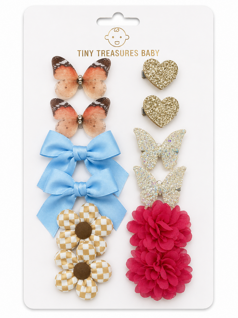 12Pcs korean colourful elegant butterfly hair clips( mix and match)