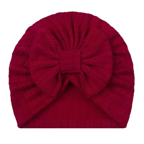 maroon bow cap