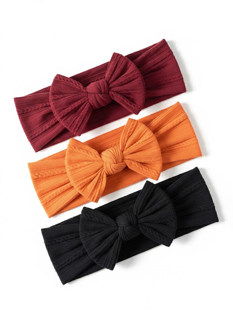 set of 3 knit lining headbands