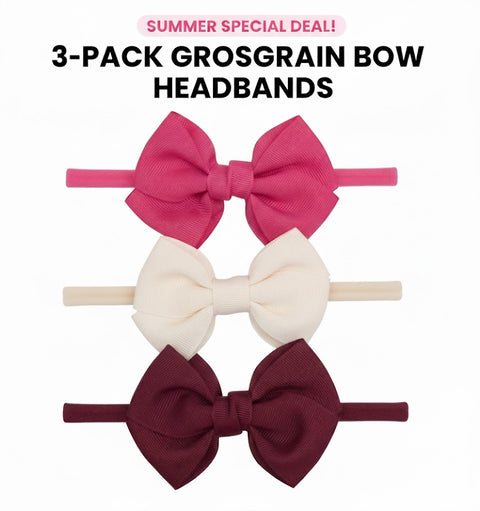 3-Pack bow headbands