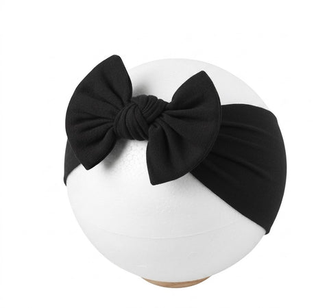 black soft nylon baby headband