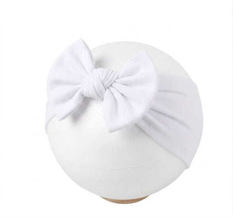 white soft nylon baby  headband