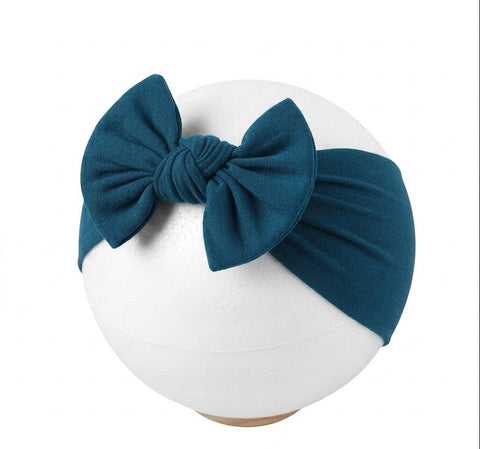 TEAL BLUE soft nylon headband