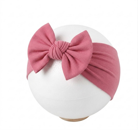 rose pink soft nylon headband