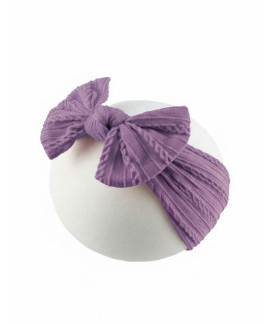 Lilac  cable knit wire imported nylon how headband
