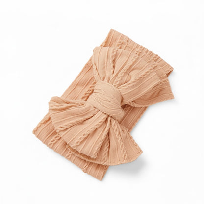 Skin larger double bow headband (knitted)