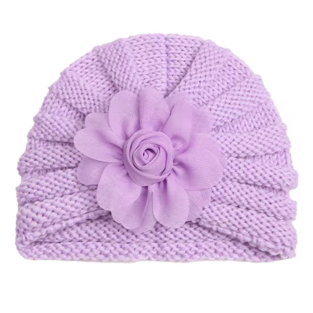 lilac wool cap 0-1 year