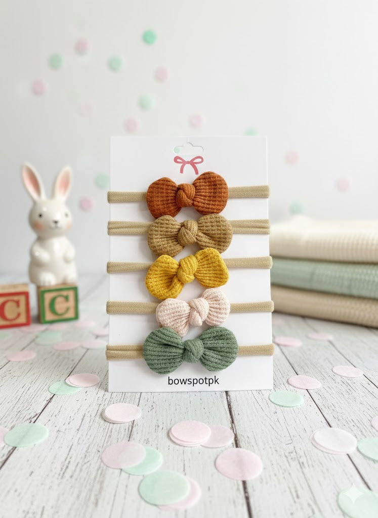 set of 5 mini headbows