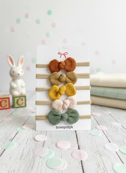 set of 5 mini headbows