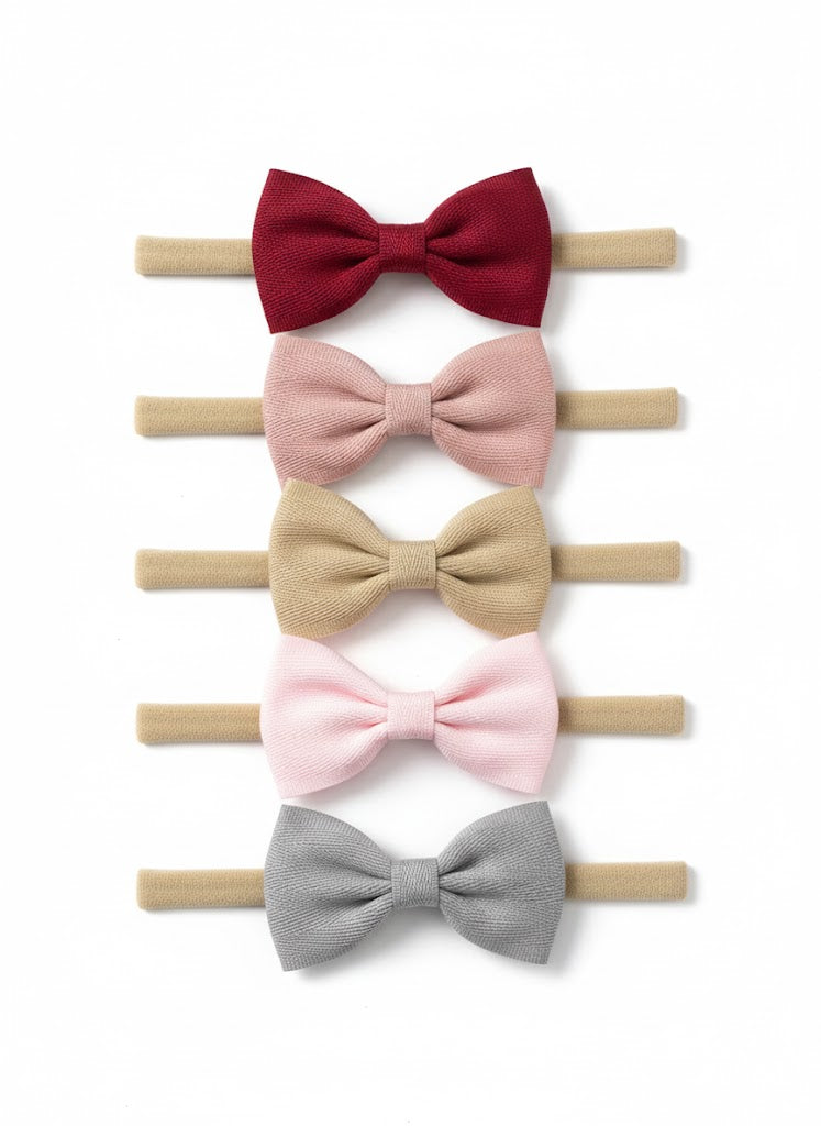 set of 5 cute mini bows