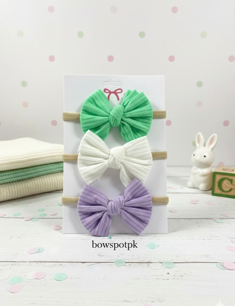set of 3 cute mini headbows
