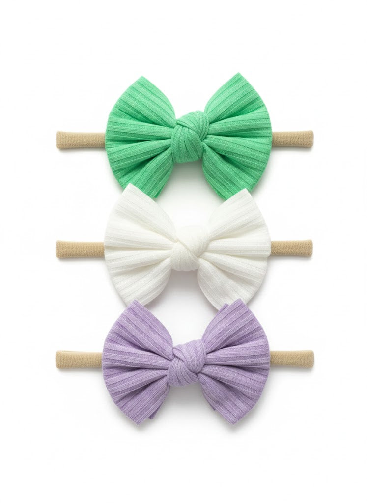 set of 3 cute mini headbows