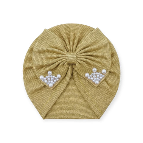 golden  shimmer bow cap