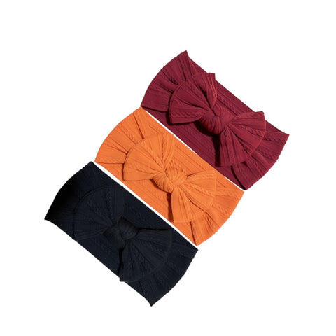 set of 3 knit lining headbands